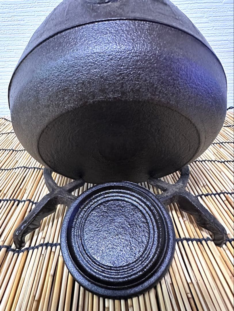 未使用、供箱等付属品付 南部盛栄堂販売 南部鉄瓶作家 及川