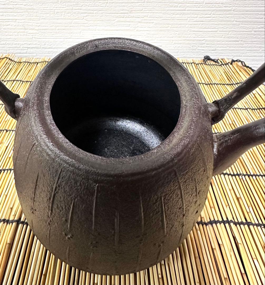 未使用、供箱等付属品付 南部盛栄堂販売 南部鉄瓶作家 及川