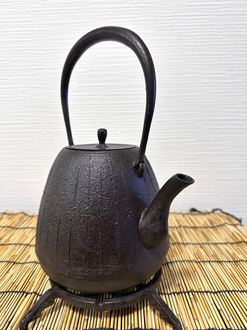 未使用、供箱等付属品付 南部盛栄堂販売 南部鉄瓶作家 及川