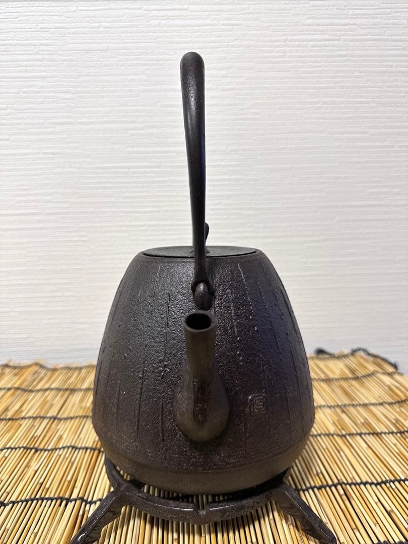 未使用、供箱等付属品付 南部盛栄堂販売 南部鉄瓶作家 及川