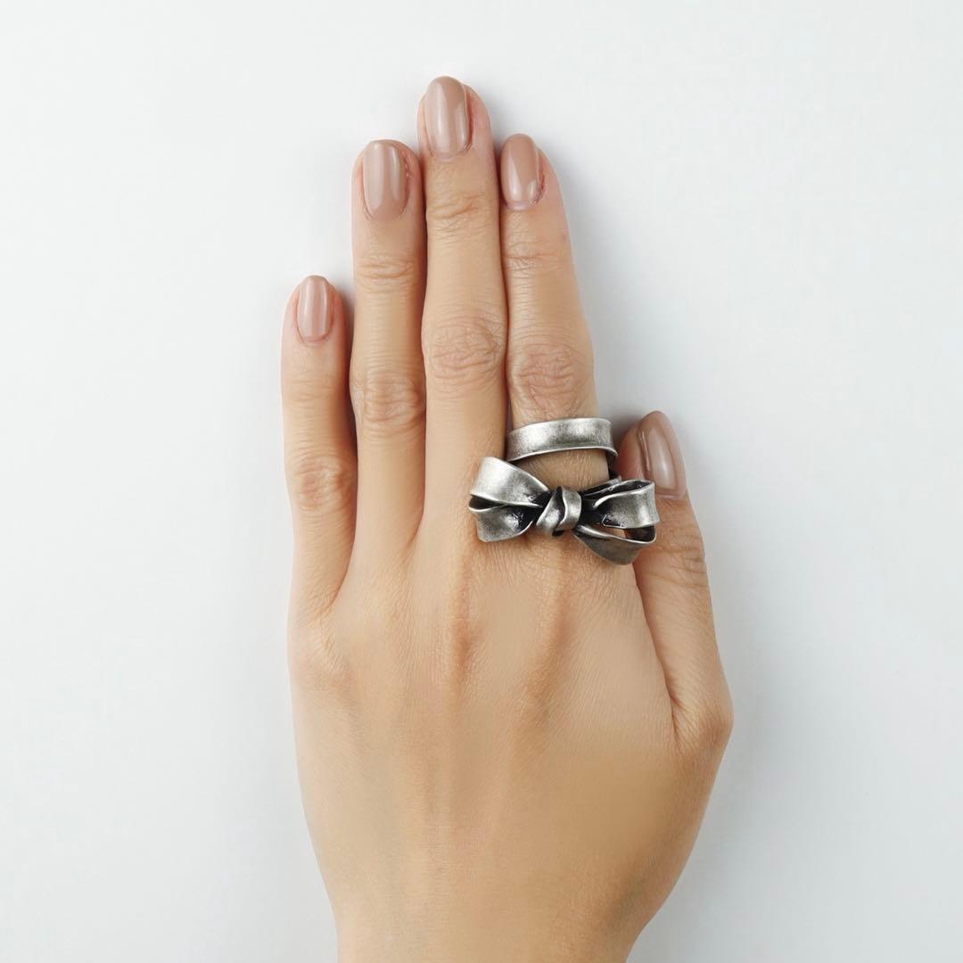 ハ*☆様 e.m. シルバー リボンデザインリング