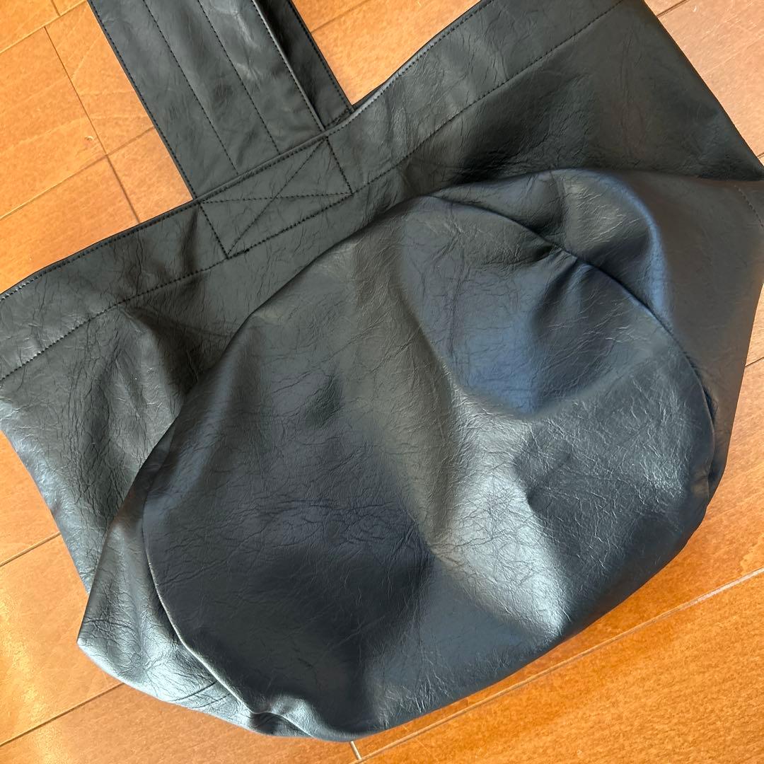ジャーナルスタンダードラックス フェイクレザーサークルBag M ブラック