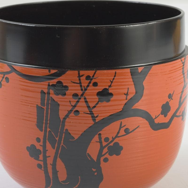 茶道具 山中塗 坂下雄峰作 黒中棗 共箱 V 9829 坂下雄峰 淡々斎好写