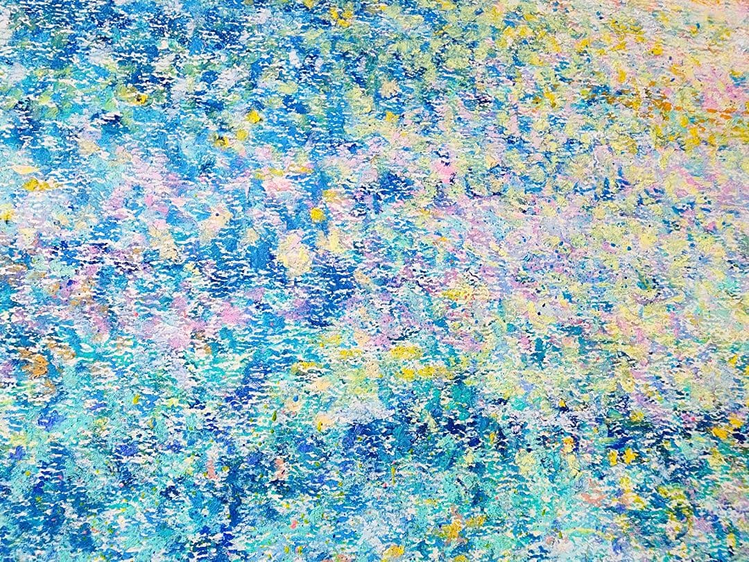 海の絵　風景画　パステル画　絵画　アート　印象派　海　雲　インテリア　抽象画