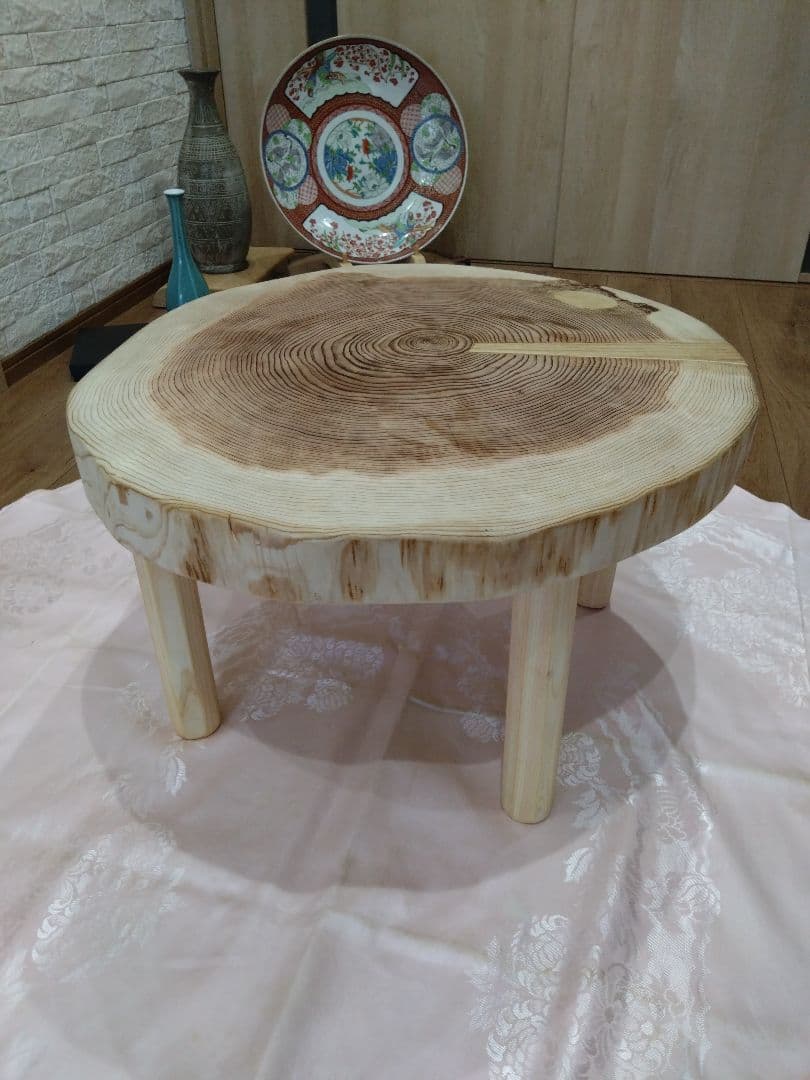 杉の輪切り形ローテーブル⑰ モネエド様専用❕樹齢約75年杉