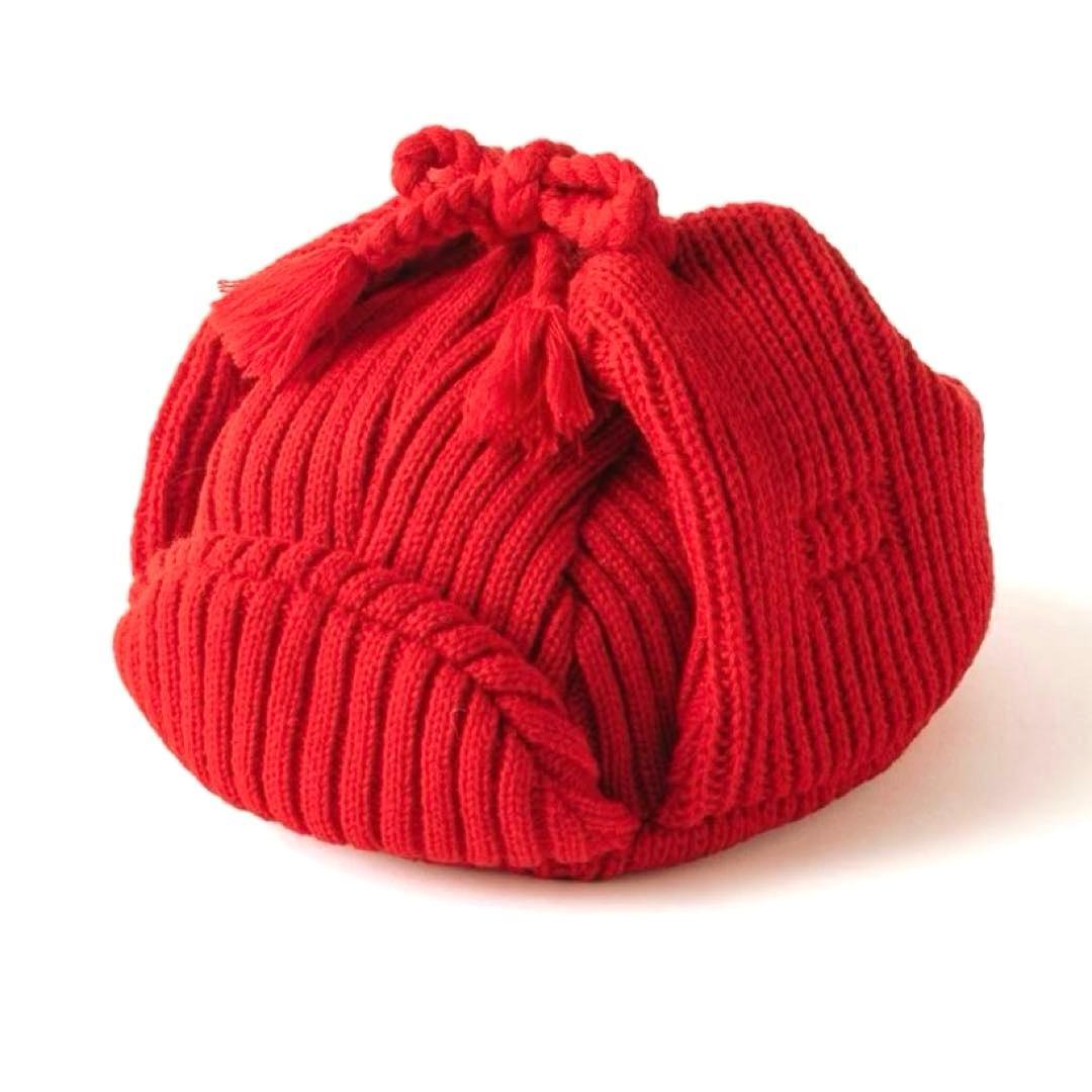 極美品✨TIGHTBOOTH タイトブース ボンバービーニー ニット帽 レッド