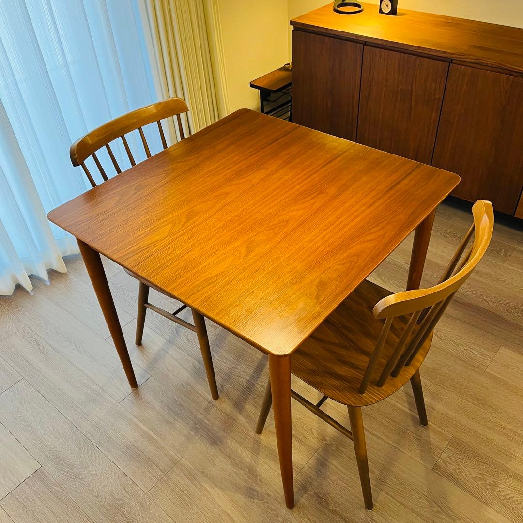 NOCE ブラウン 木製 正方形 ダイニングテーブル