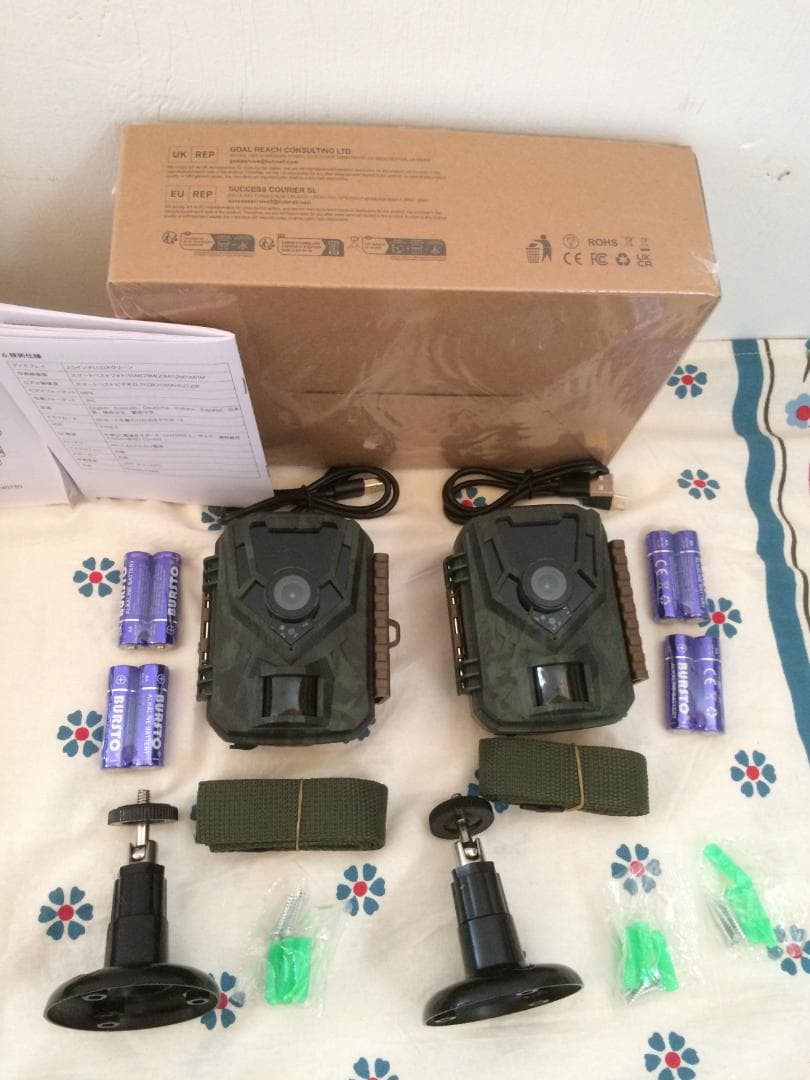 KJK トレイルカメラ 4台セット(2台×2) 32GB メモリーカード付○昼夜