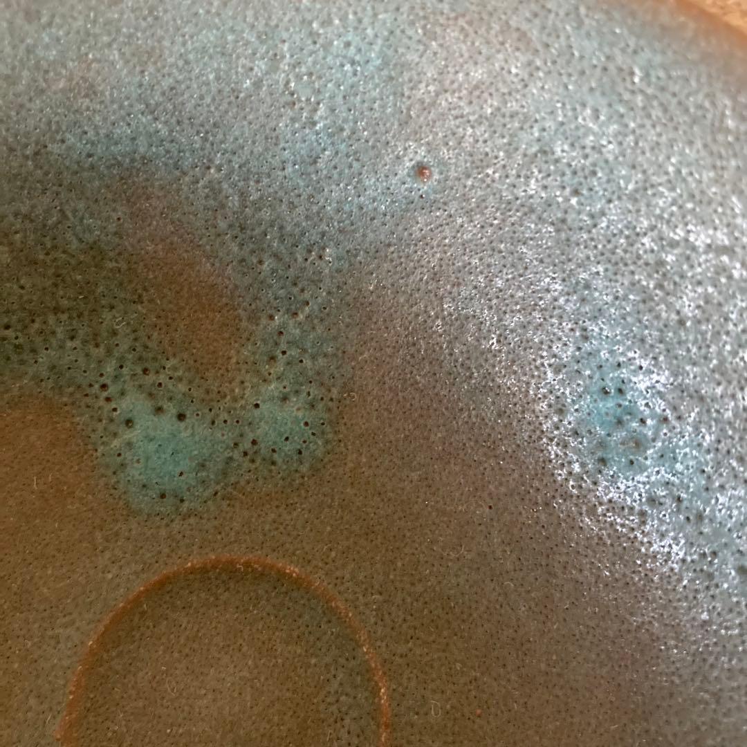 抹茶茶盌　抹茶茶碗　茶道　陶芸　陶器　青銅釉　トルコ青　手作り　オリエント