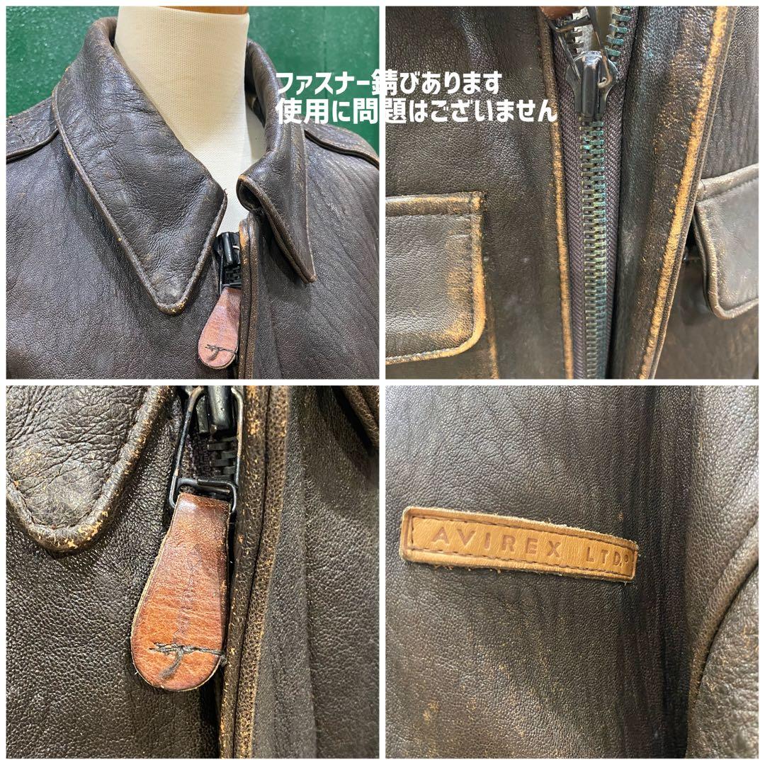 d*3様 希少 アヴィレックス レザージャケット ピンナップガール 90s ビン