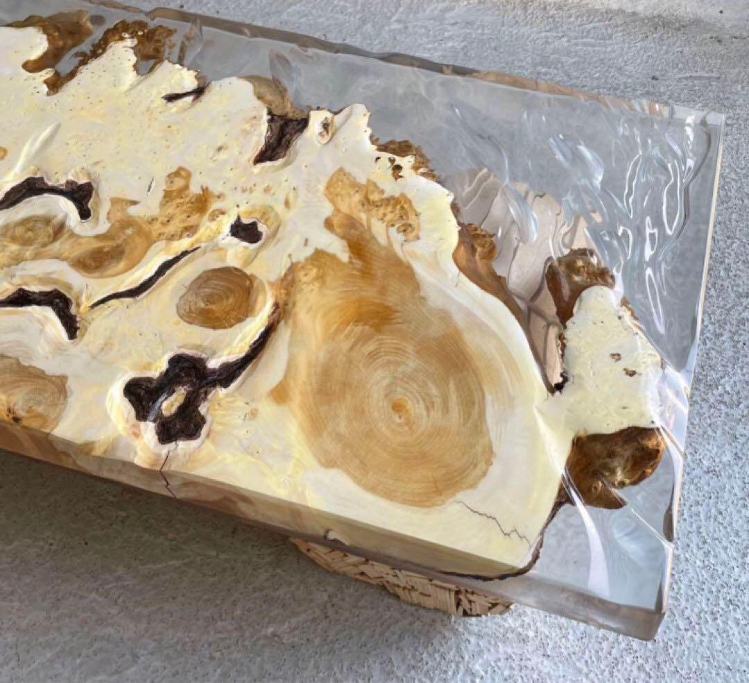 YURIA様専用】レジンテーブル 一点物 銀杏 クリスタル ハンドメイド