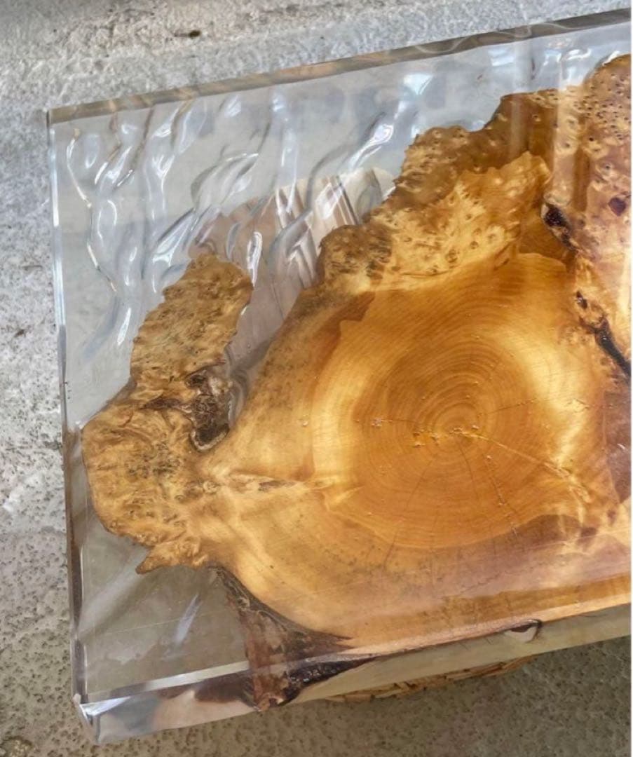 YURIA様専用】レジンテーブル 一点物 銀杏 クリスタル ハンドメイド