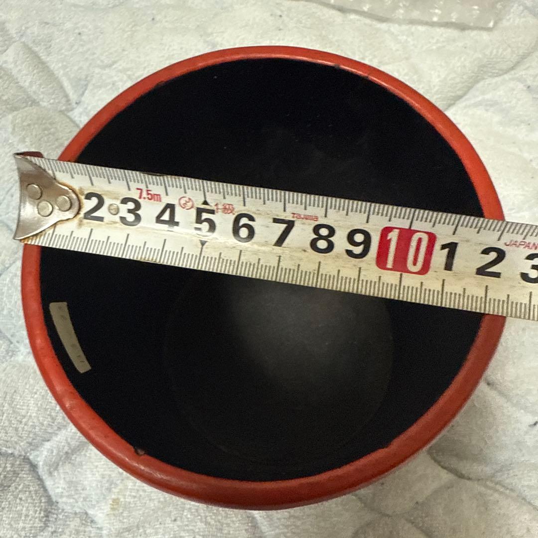 中国美術堆朱彫刻鶴図木製筆立本物保証古唐物／彫漆／