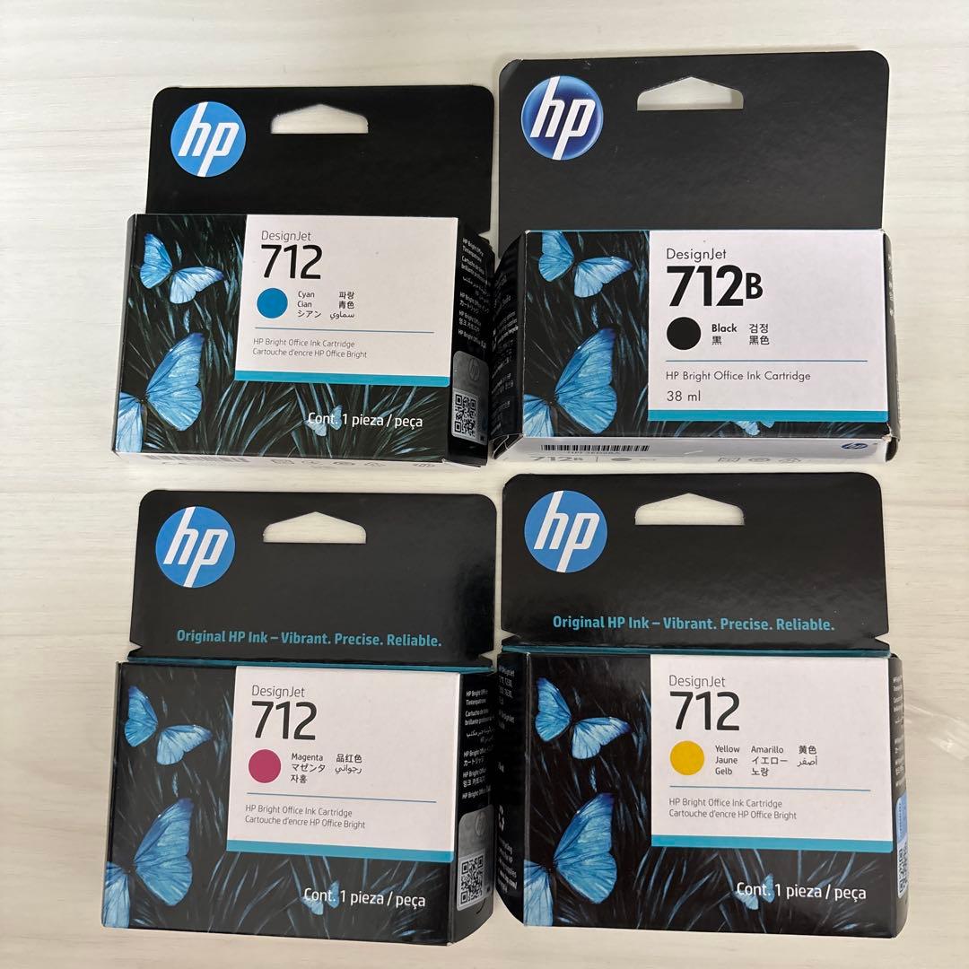 HP 712/712B インクカートリッジ 4個セット
