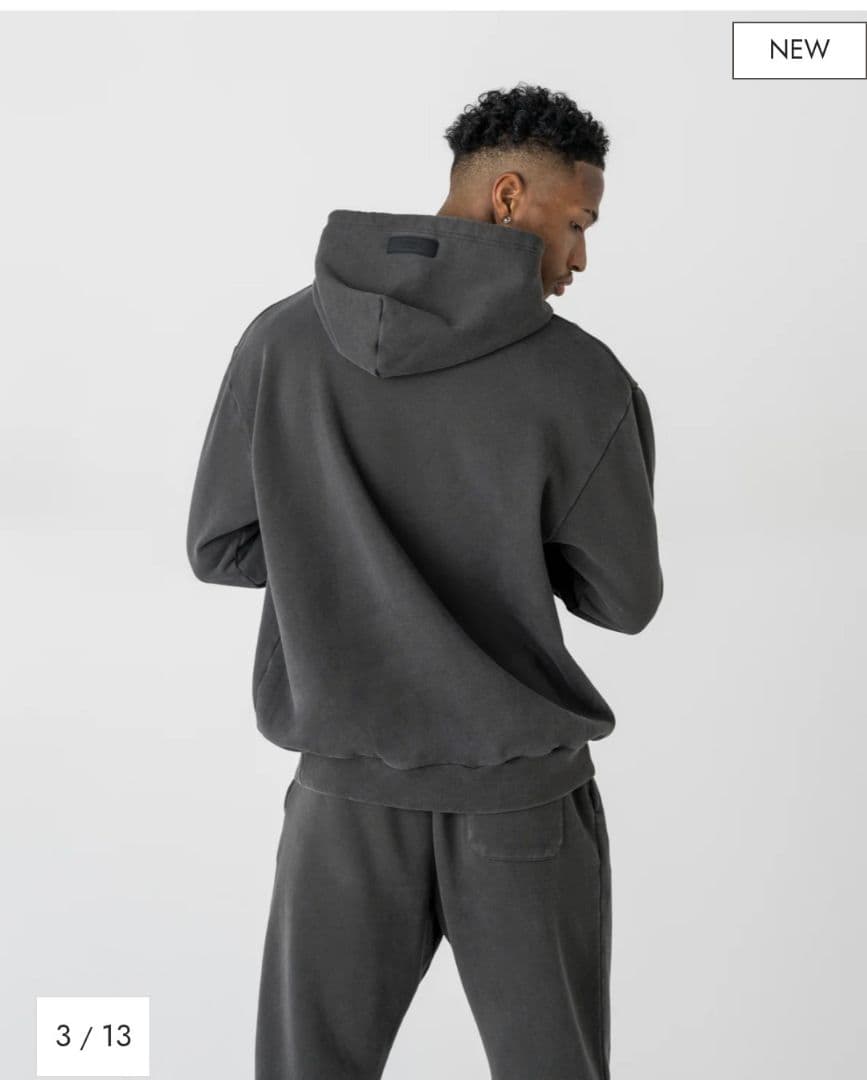 m*u様 CRONOS COTTON DEPTH HOODIE【V BLACK】