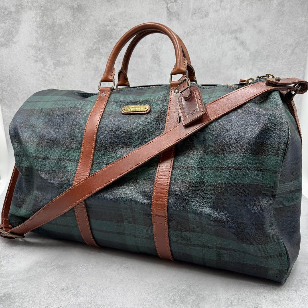 ポロ ラルフローレン PVC レザー ボストンバッグ 2way 大容量 - メルカリ