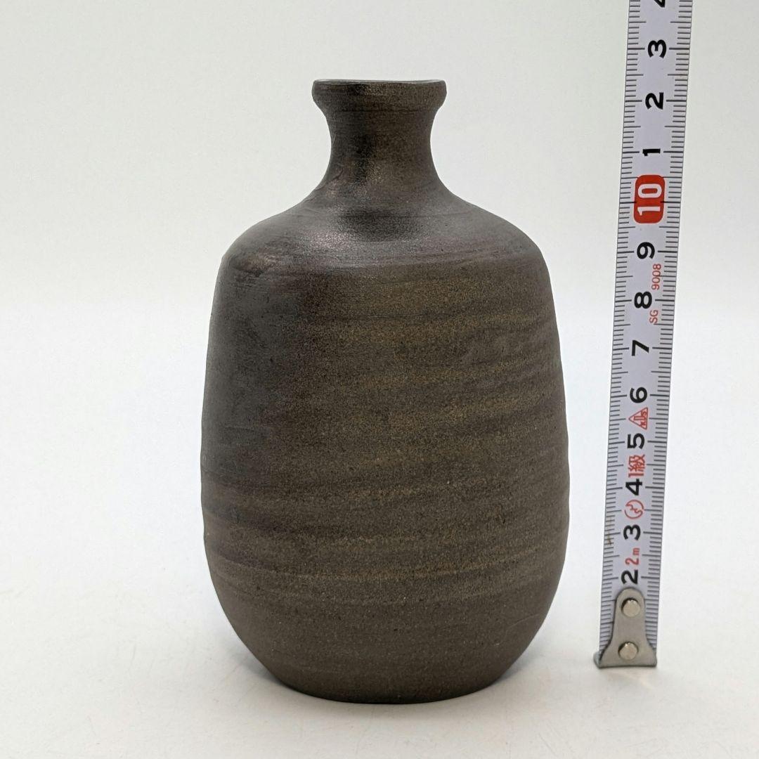 岡山県重要無形文化財 山本出 備前焼 銀彩徳利B とっくり 酒器