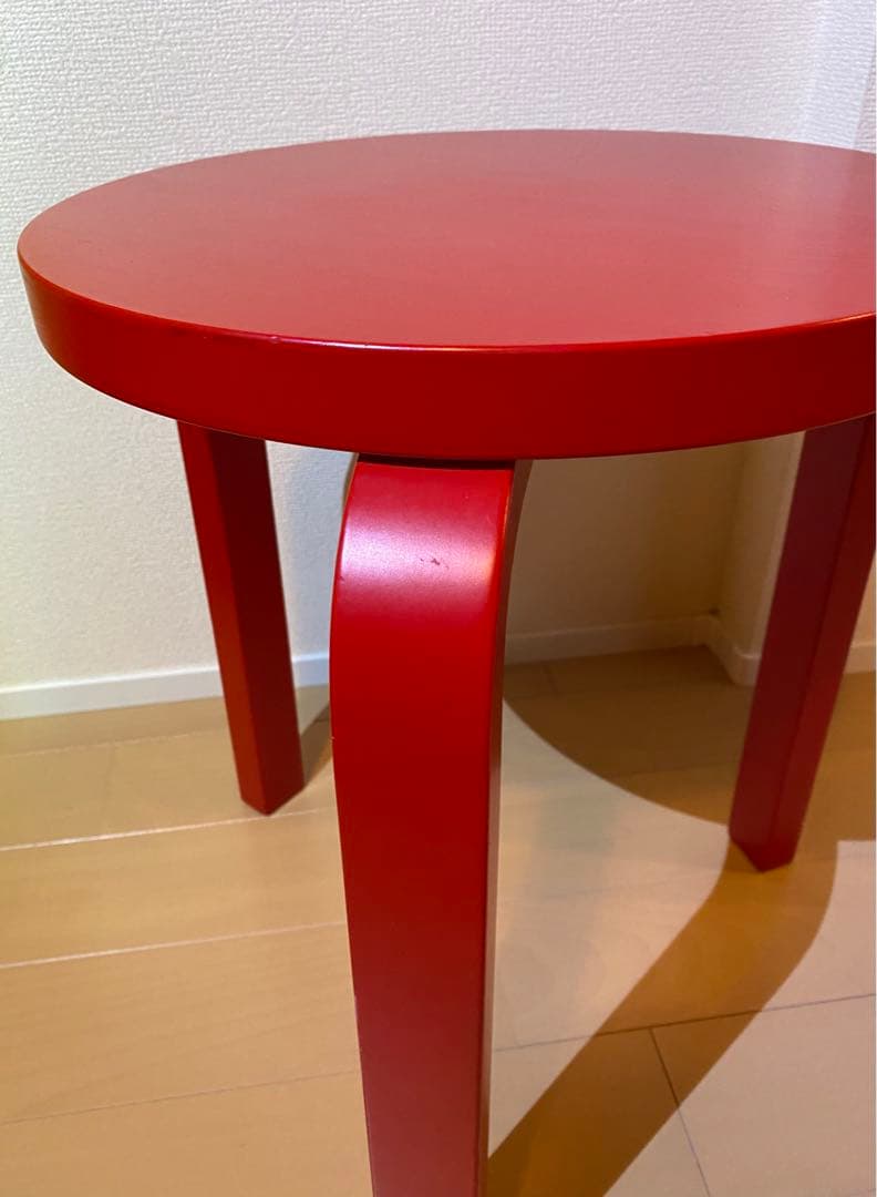 アルテック artek スツール60 赤 ３本脚 80周年