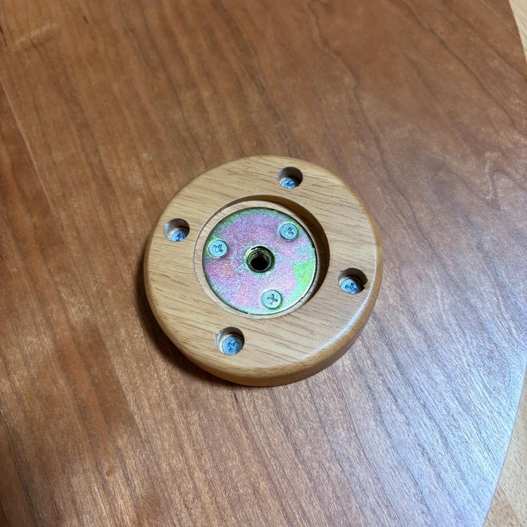 【美品】日本製 円形木製ダイニングテーブル