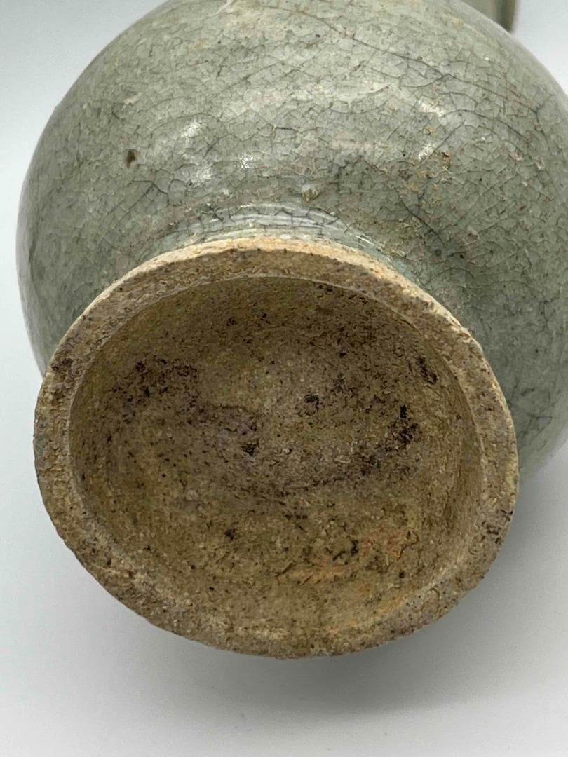 北宋時代 青白磁貫耳瓶 景徳鎮 影青 花入 花瓶 茶道具(