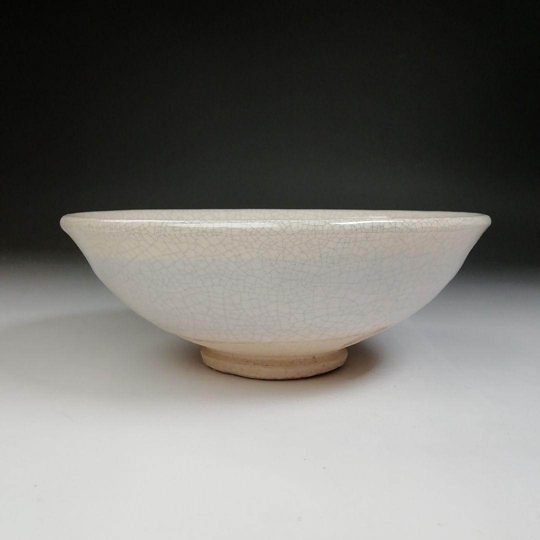 T703 茶碗 『白刷毛目 平茶碗』『桂窯 伊東桂楽 造』 共箱 抹茶