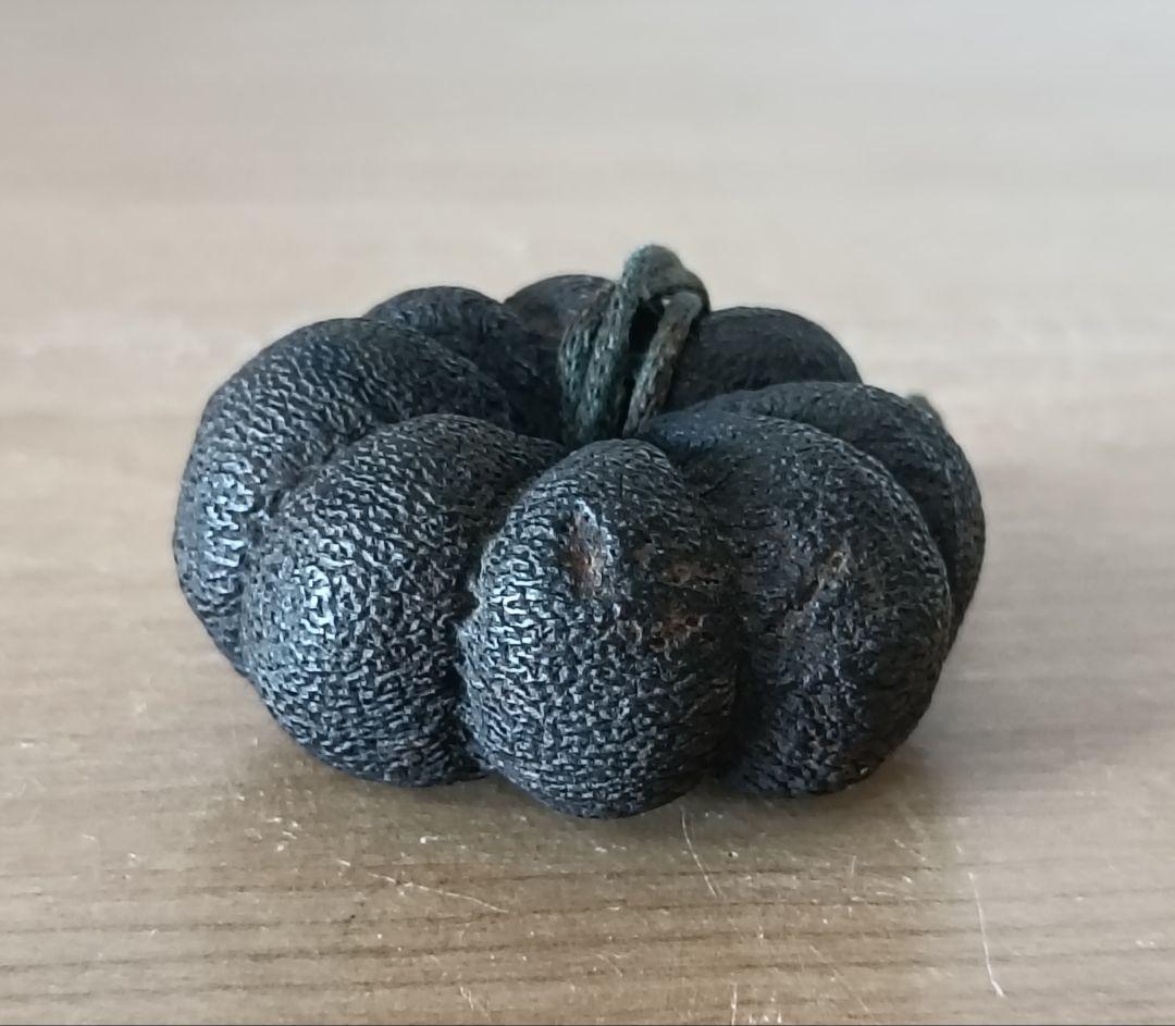 南瓜実根付 提物 根付 縁起物 瓜根付 古根付