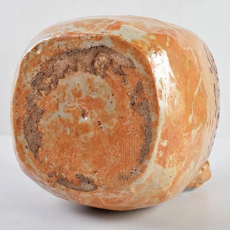 茶道具 御深井焼 手付水指 銘「柳水」 藪内流透月斎極め箱 M R9276B