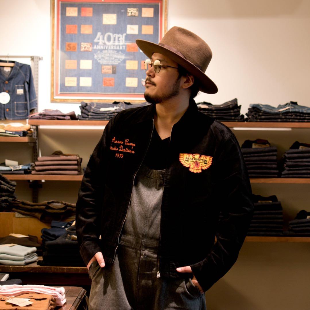 STUDIO D’ARTISAN 刺繍コーデュロイジャケット　2XL ブラック