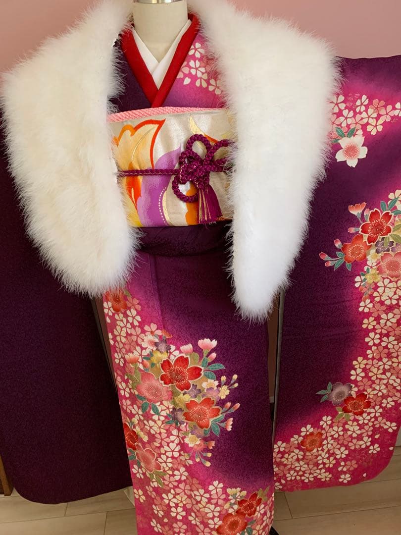 ⑧成人式 振袖 ふりそで 着物 振り袖フルセット着付けセット付き
