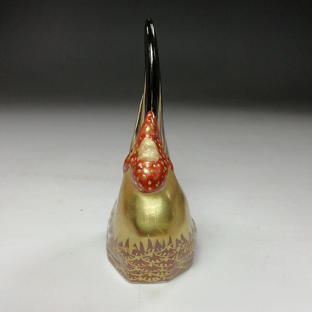 Ｓ８０３　香合　『鶏　香合』『通次嵩山』　共箱　茶道具