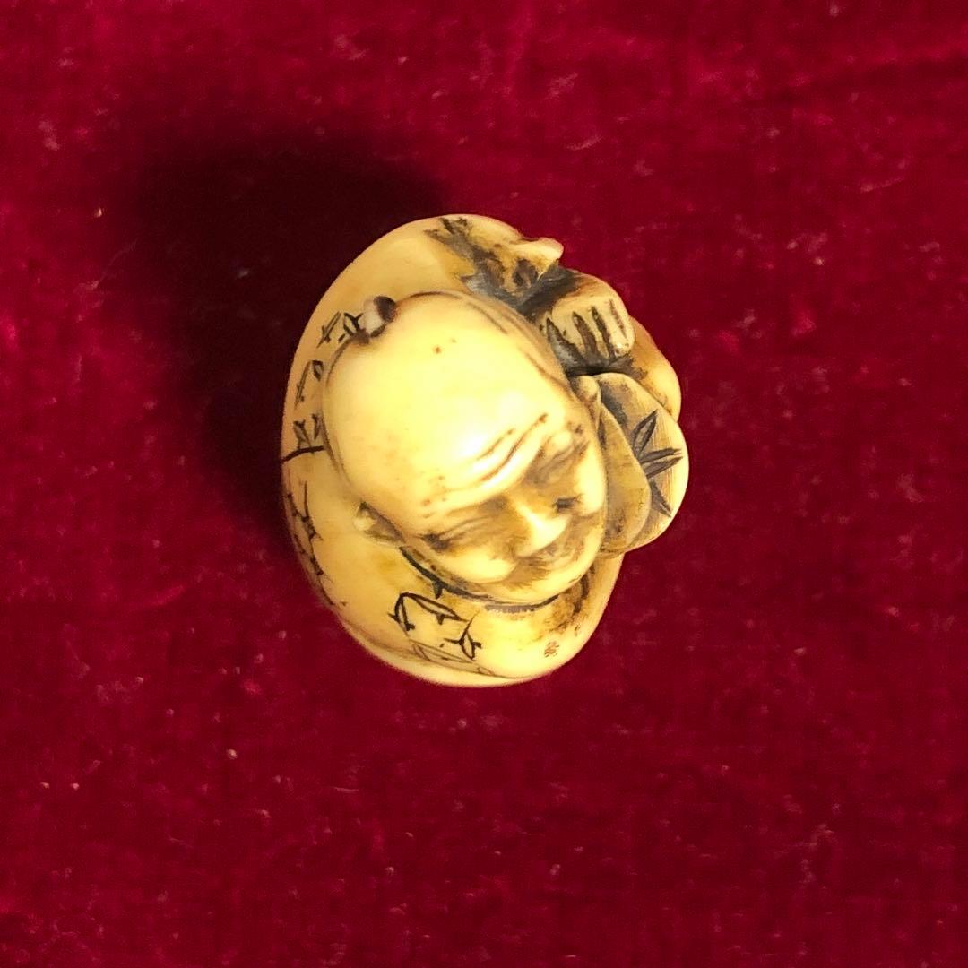 マンモス牙彫り 骨董 根付 置物