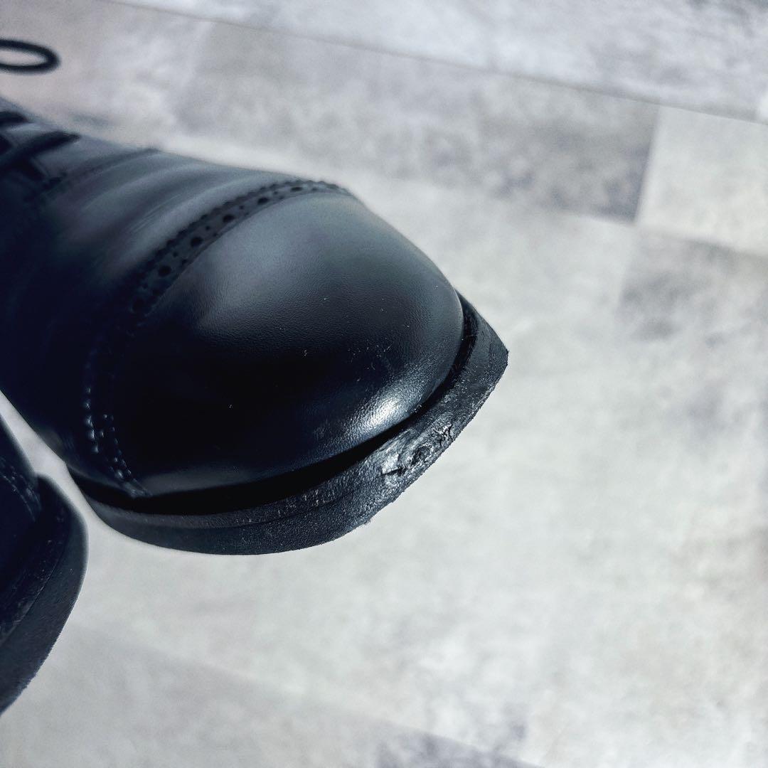 良品✨ユニオンインペリアル 7.5 ストレートチップ 本革 黒 撥水