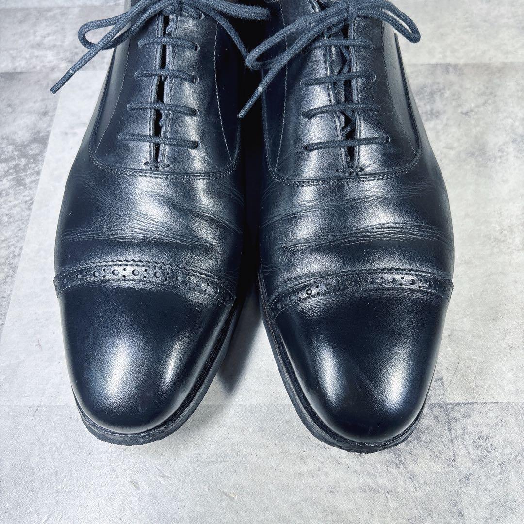 良品✨ユニオンインペリアル 7.5 ストレートチップ 本革 黒 撥水