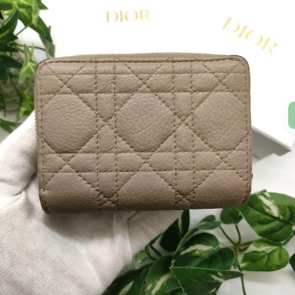 ディオール 折り財布 アカシアスウォレット カナージュ カロ ベージュ