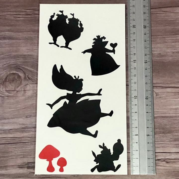 シルエット ステッカー (不思議の国のアリス①) - メルカリ