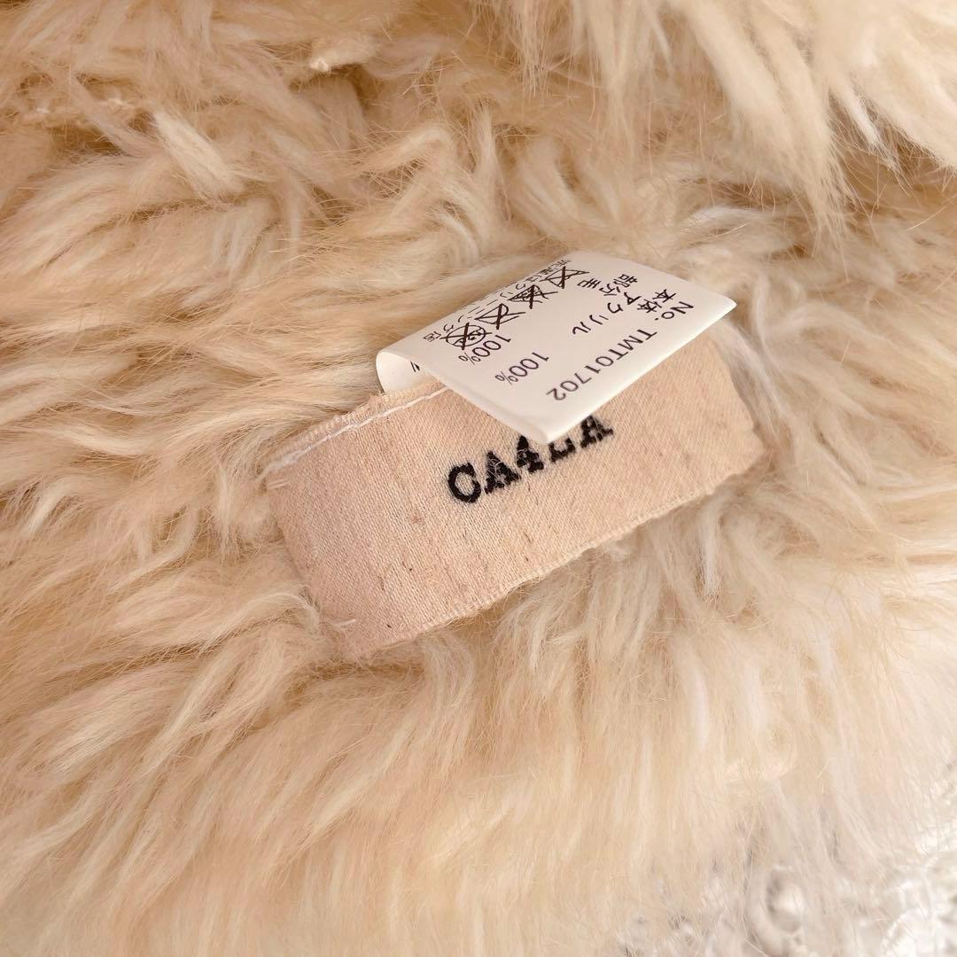 CA4LA 猫モチーフ ニット帽 キャット キャップ ファー パール