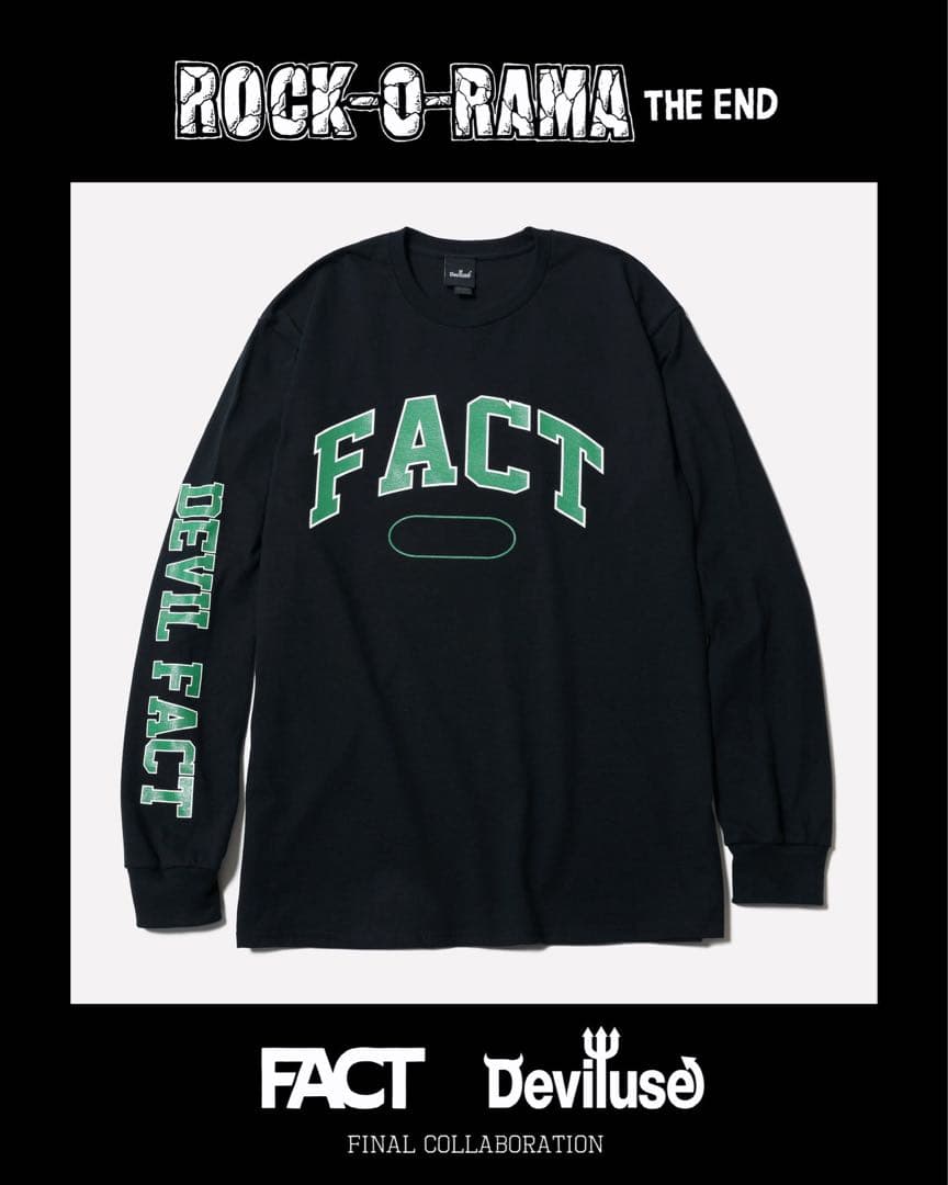 Deviluse FACT コラボ ロンT 黒 XXL 新品未開封 Deviluse × FACT T