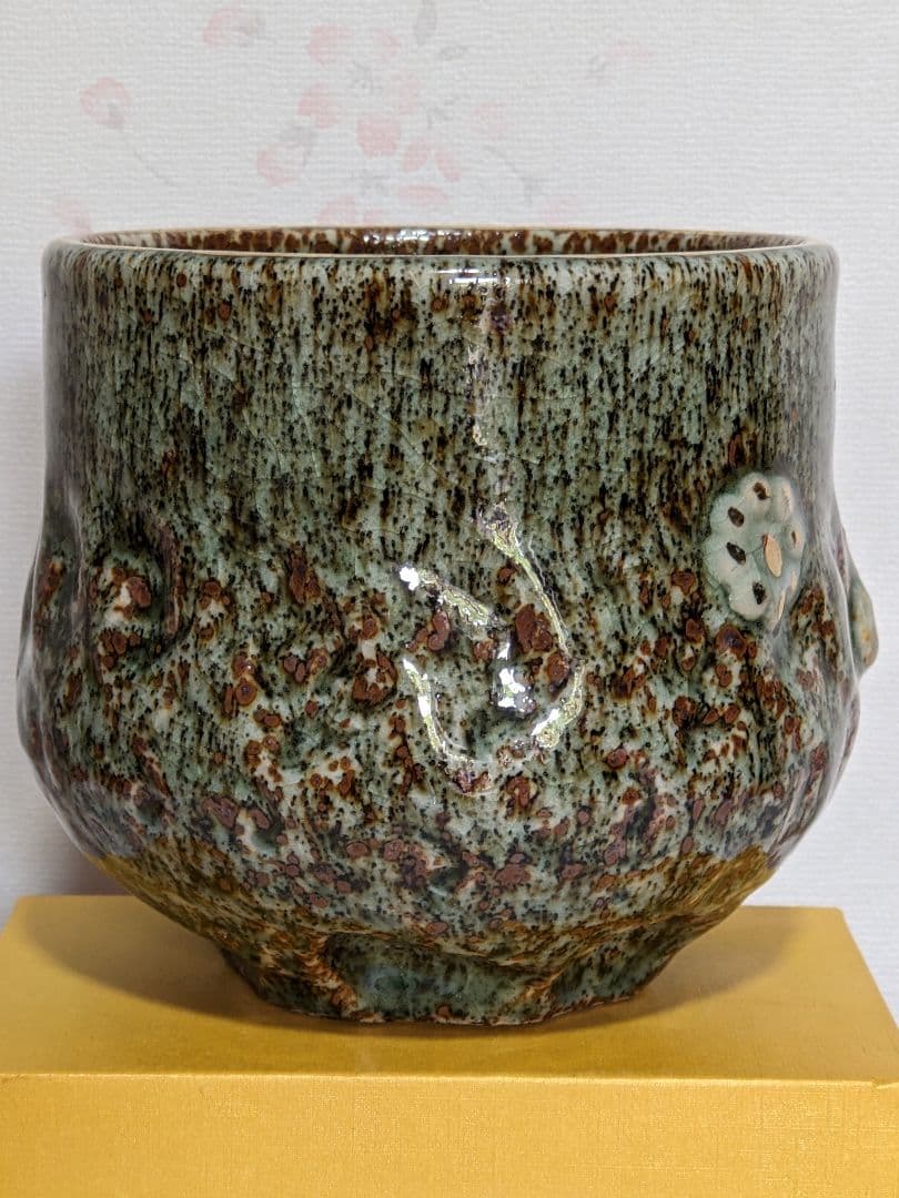 ♦相馬焼珍物 レア物大堀相馬焼 相馬駒焼 抹茶碗 茶碗 茶道具 古美術品 骨董品