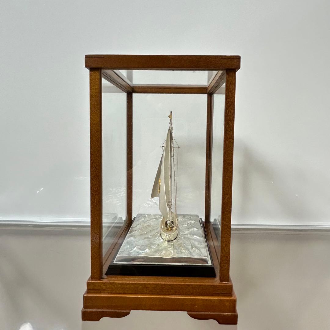 silver970刻印 銀工芸品 銀製 ヨット 船 置物 - メルカリ