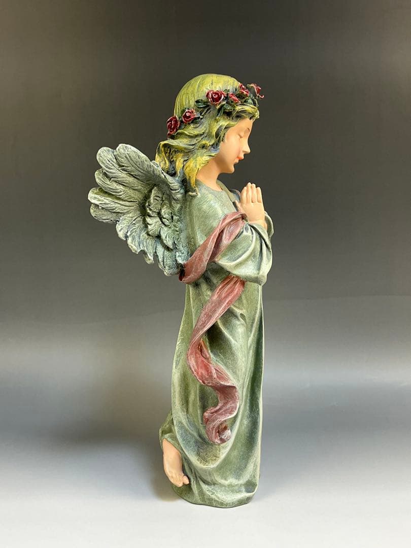 リトルガールエンジェル】 天使の置物 玄関 リビング 寝室 書斎 30cm