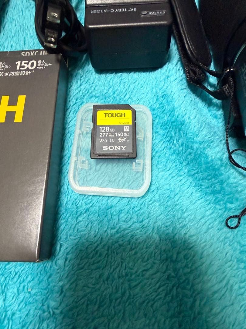 ブラックSONY FDR-AX45AビデオカメラSDカードTOUGH 128G他