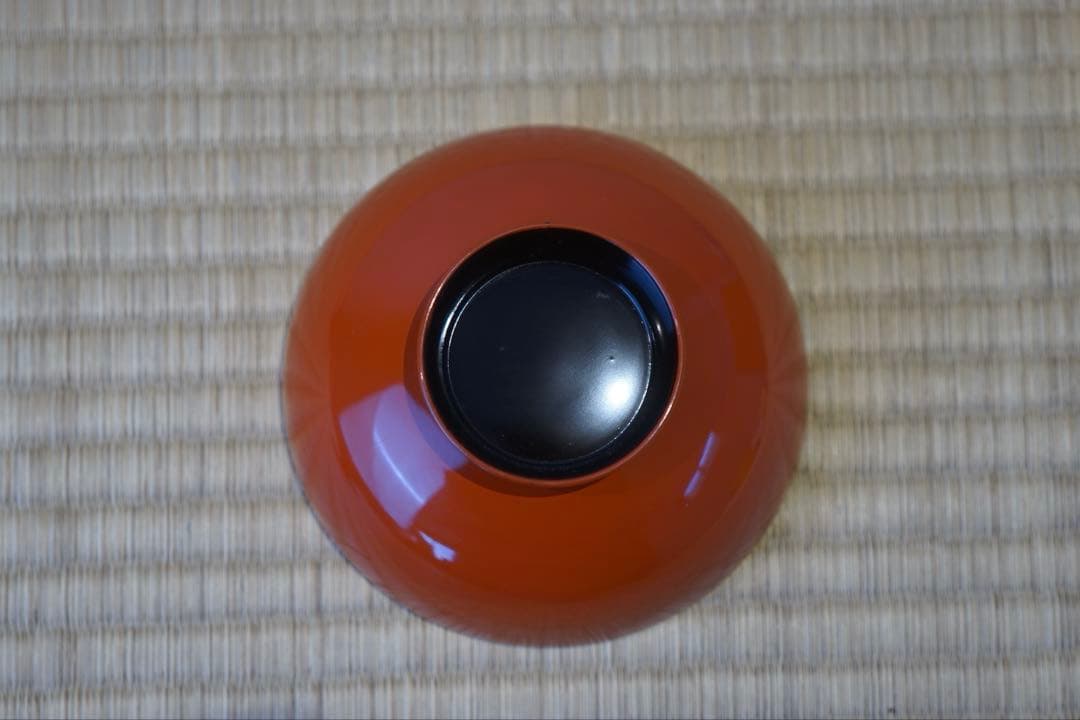 能登輪島塗 銘 玉峯 朱漆 根引松見返翁蒔絵 吸物椀 2客/ 木製漆器 茶懐石