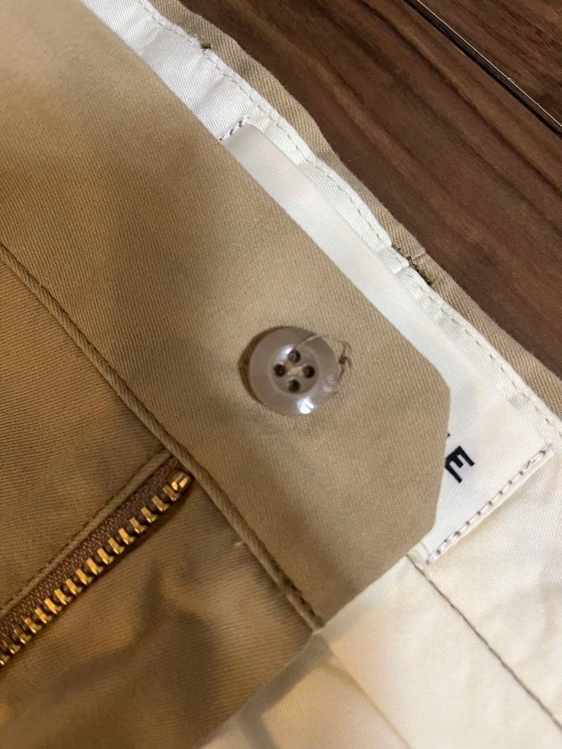 新品　WASHED ハイウエストチノパン　ベージュ　P0