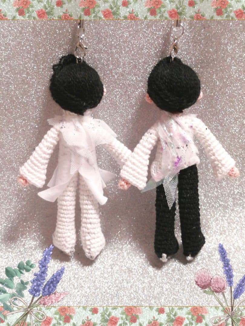 スケートの男の子☆ハンドメイドイメージあみぐるみ A ✿✿フィギュア