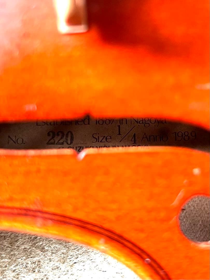 SUZUKI violin 220 1989年　1/4 ヴァイオリン