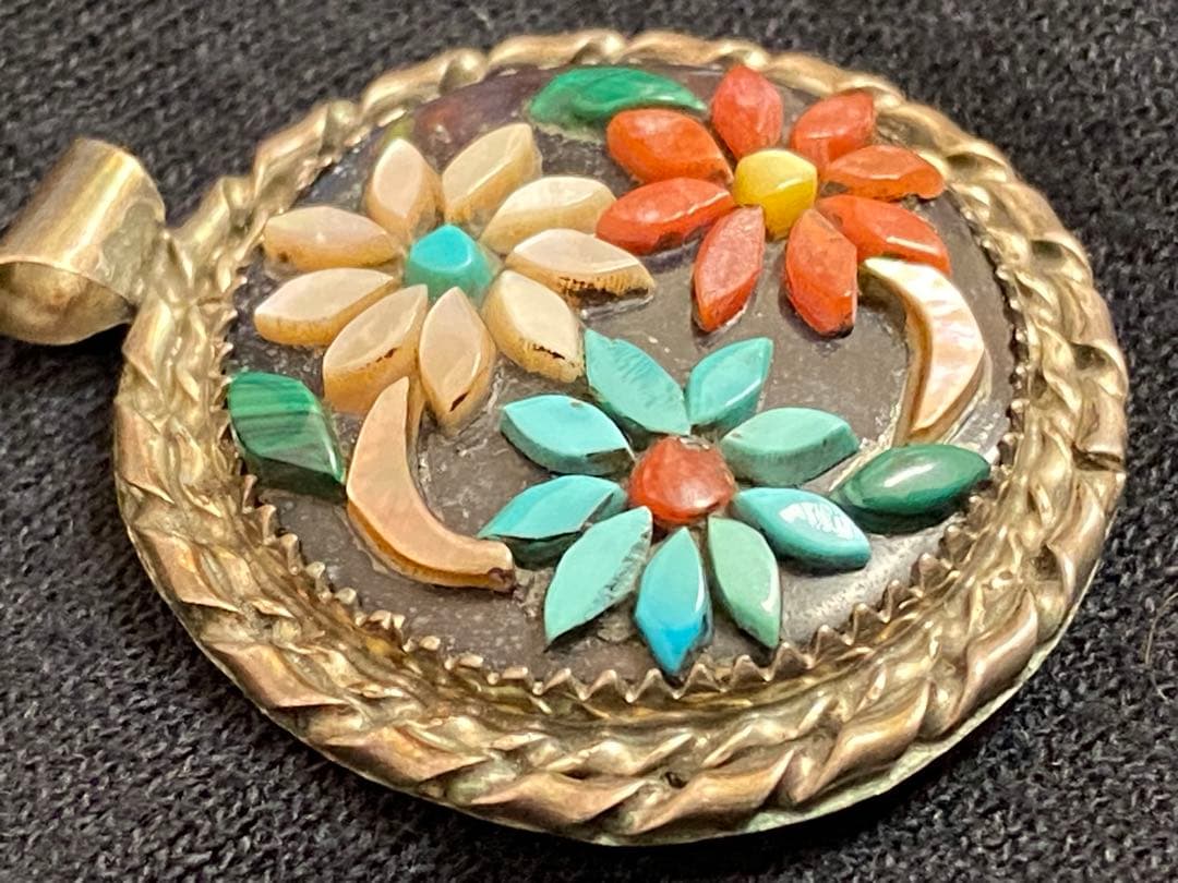 激レア インディアンジュエリー ズニ族 ペンダント トップ vintage