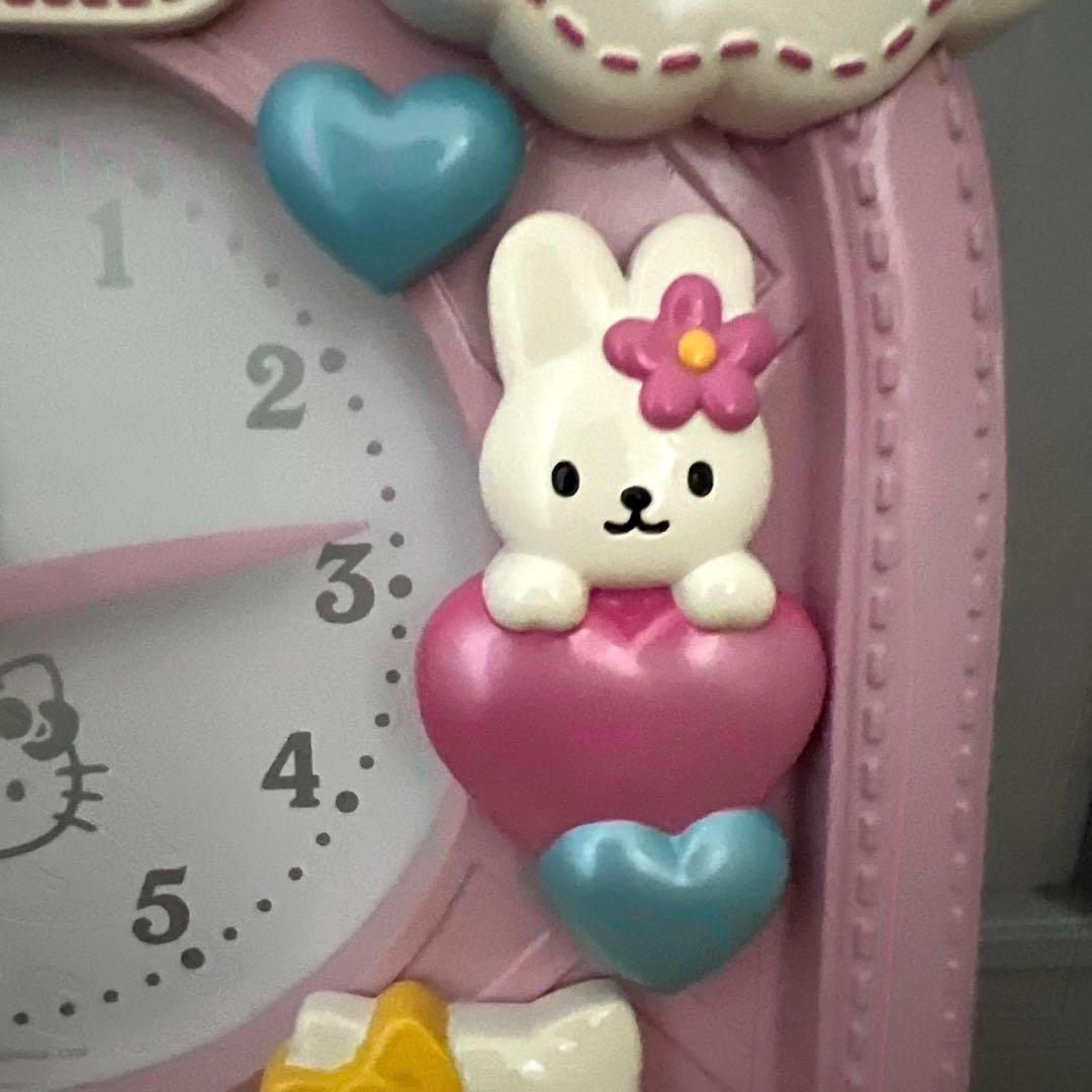 当時物　平成レトロ　SANRIO サンリオ　ハローキティ　掛時計　振り子時計