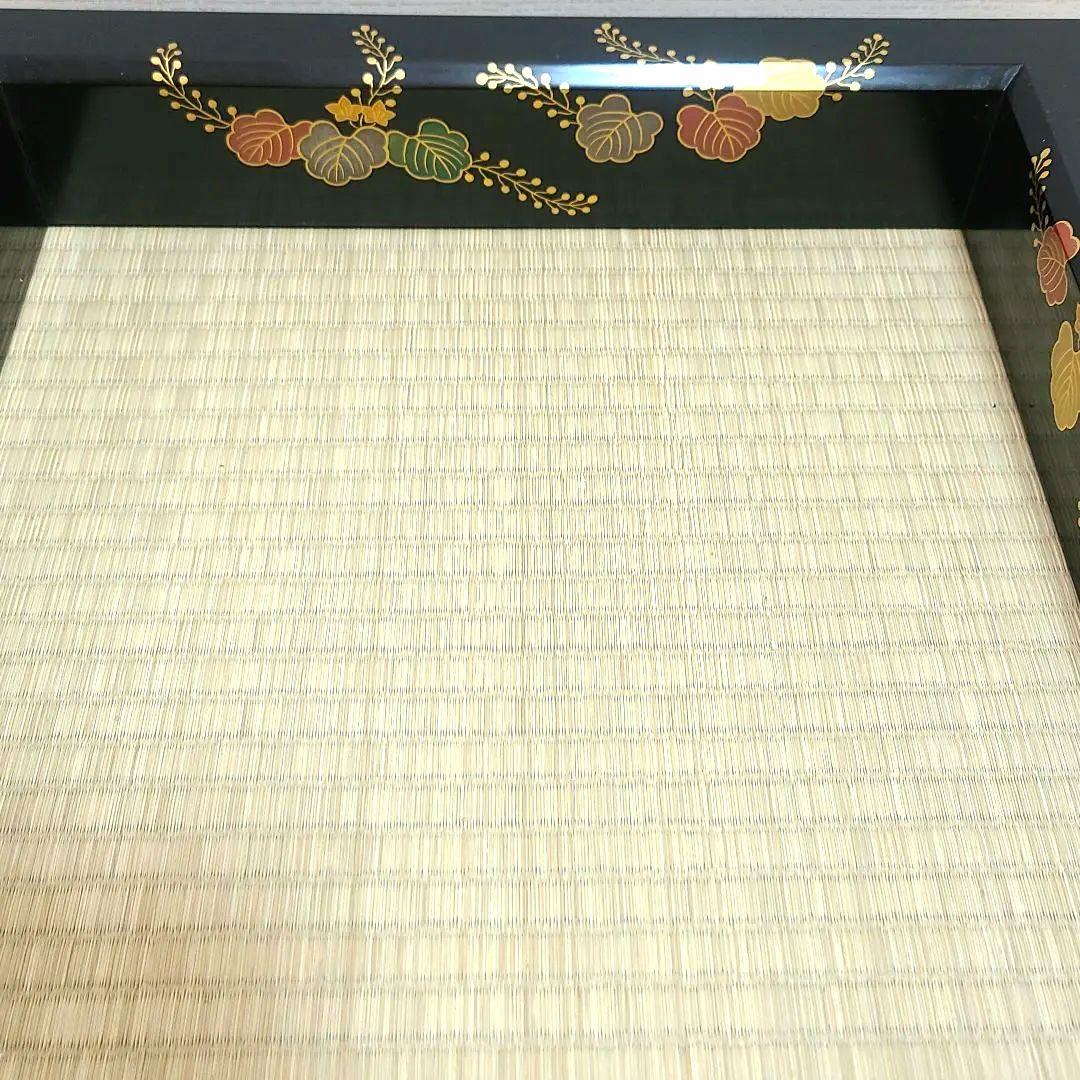 炉縁 塗師哲山作 踊桐蒔絵