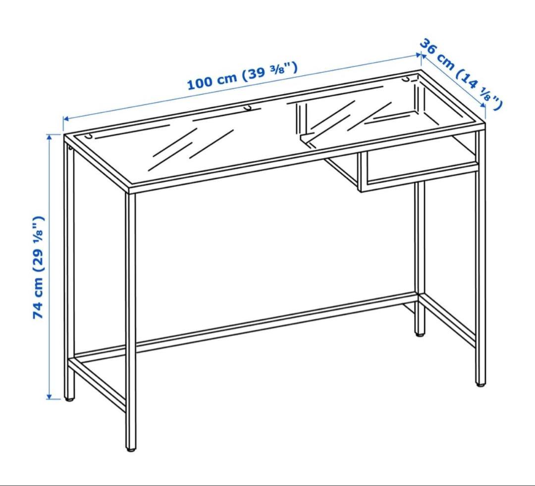 IKEA ガラス板デスク