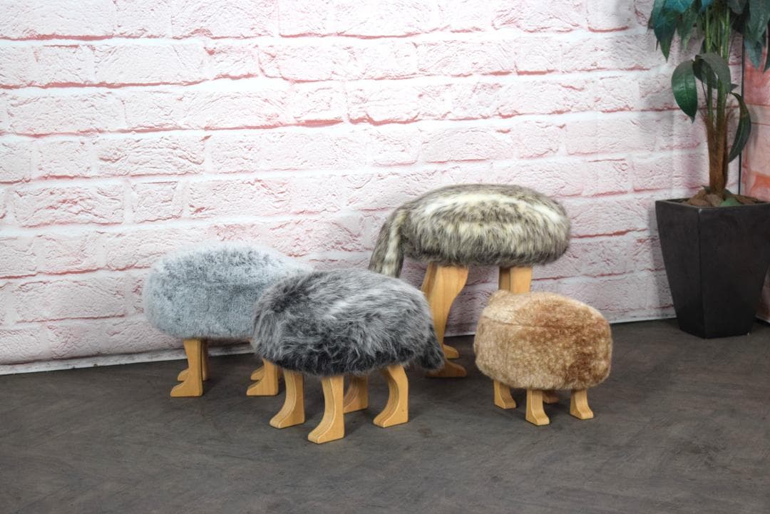 展示品 旭川家具 匠工芸 アニマルスツール Lサイズ